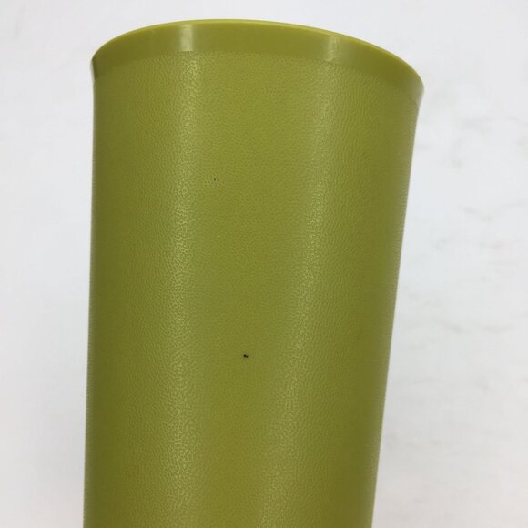 Vintage Tupperware Green Yellow Plastic Tumblers Set 4 Retro Drinkware Kitchen - Picture 7 of 16